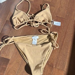 Brand new never worn Onia tan bikini set